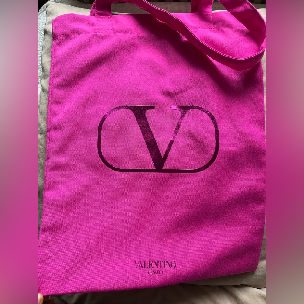 Valentino Hot Pink Logo small Tote